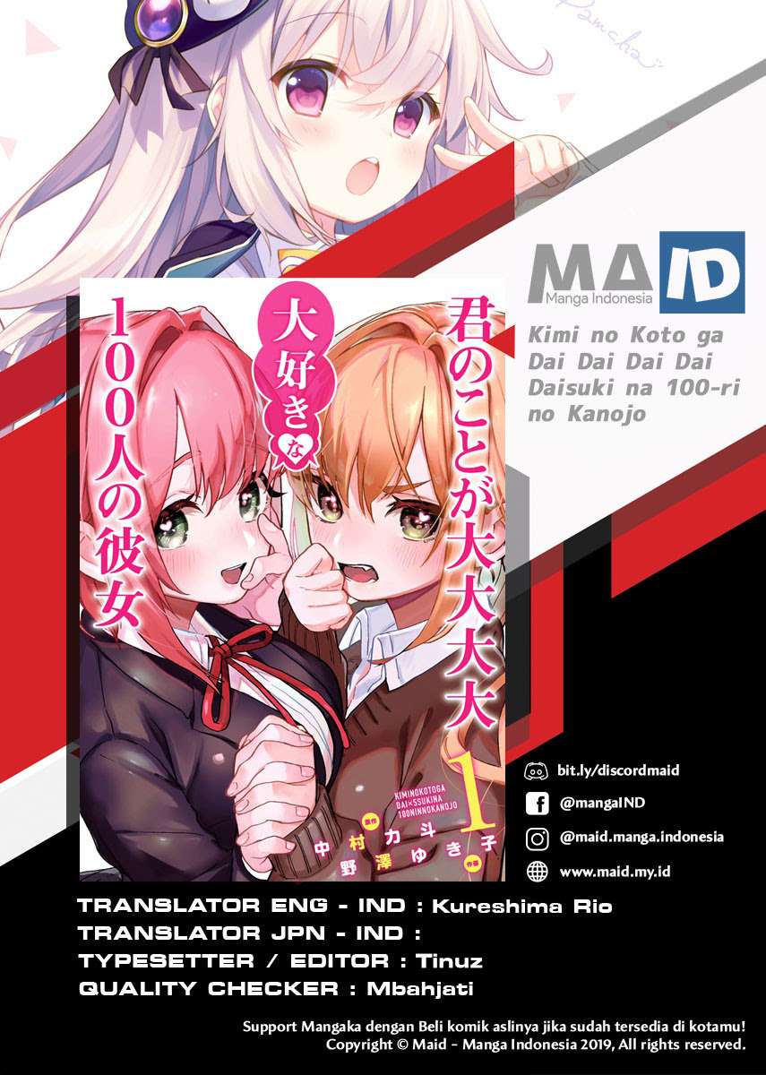 Kimi no Koto ga Dai Dai Dai Dai Daisuki na 100-ri no Kanojo Chapter 11 Bahasa Indonesia